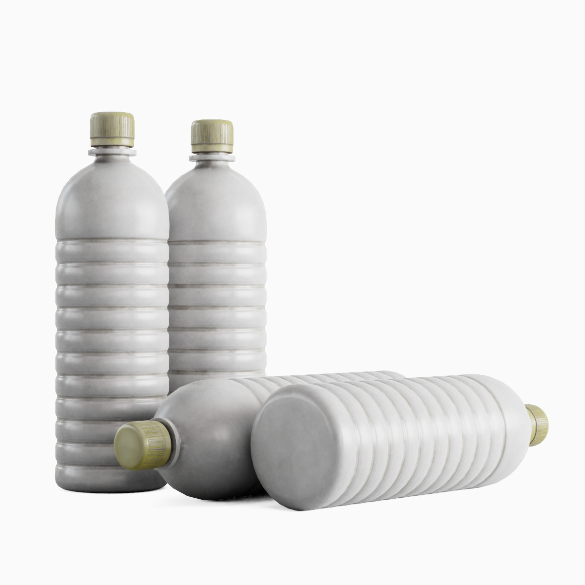 Plastic Bottle 03 Low-poly 3D model_1