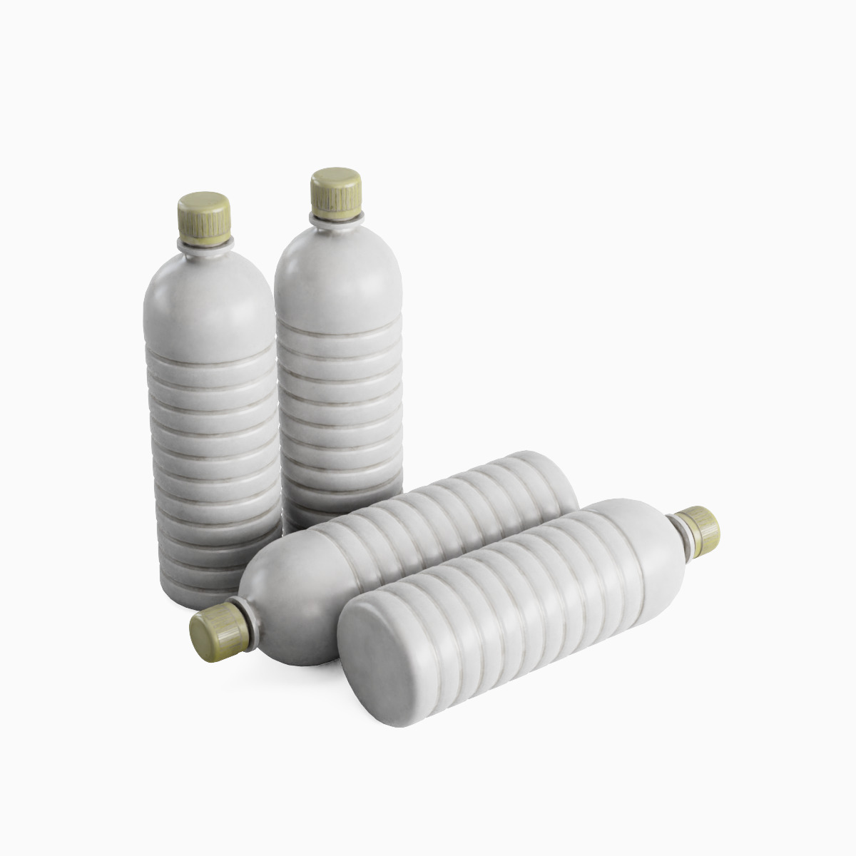 Plastic Bottle 03 Low-poly 3D model_4