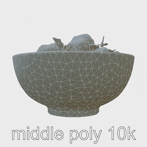 Thai Massaman Curry Bowl 3D Model Low-poly 3D model 7