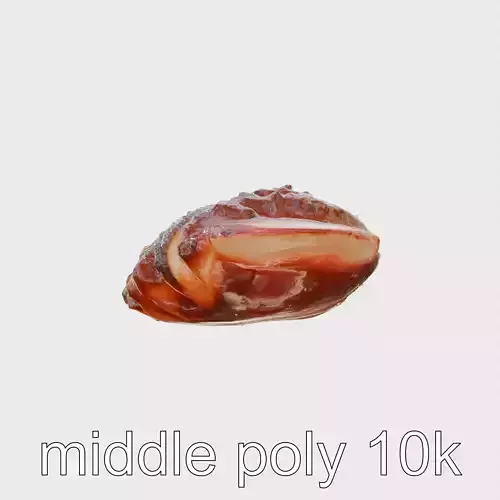 Peking Duck Slices on Traditional Porcelain Plate 3D Model Low-poly 3D model