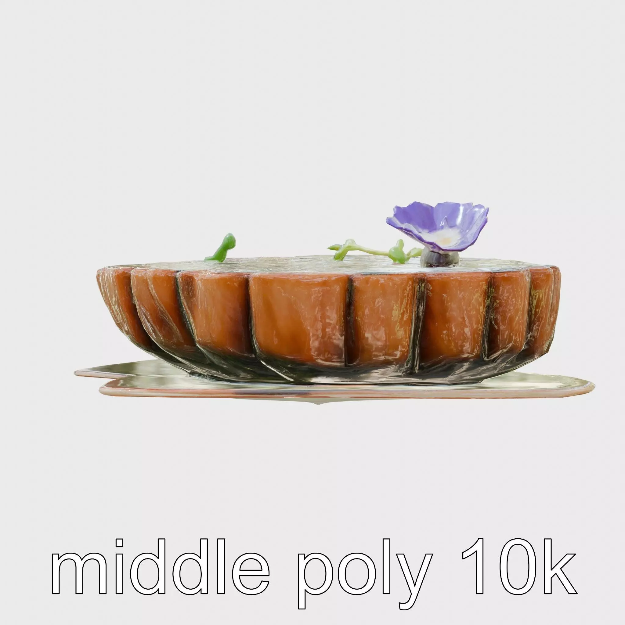 Gourmet Argentinian Wagyu Steak Model with Balsamic Garnish Low-poly 3D model