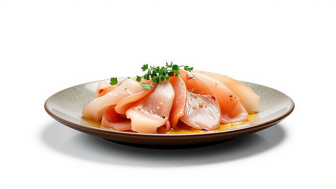 Peruvian Ceviche Tiradito with Citrus Marinade Low-poly 3D model 4