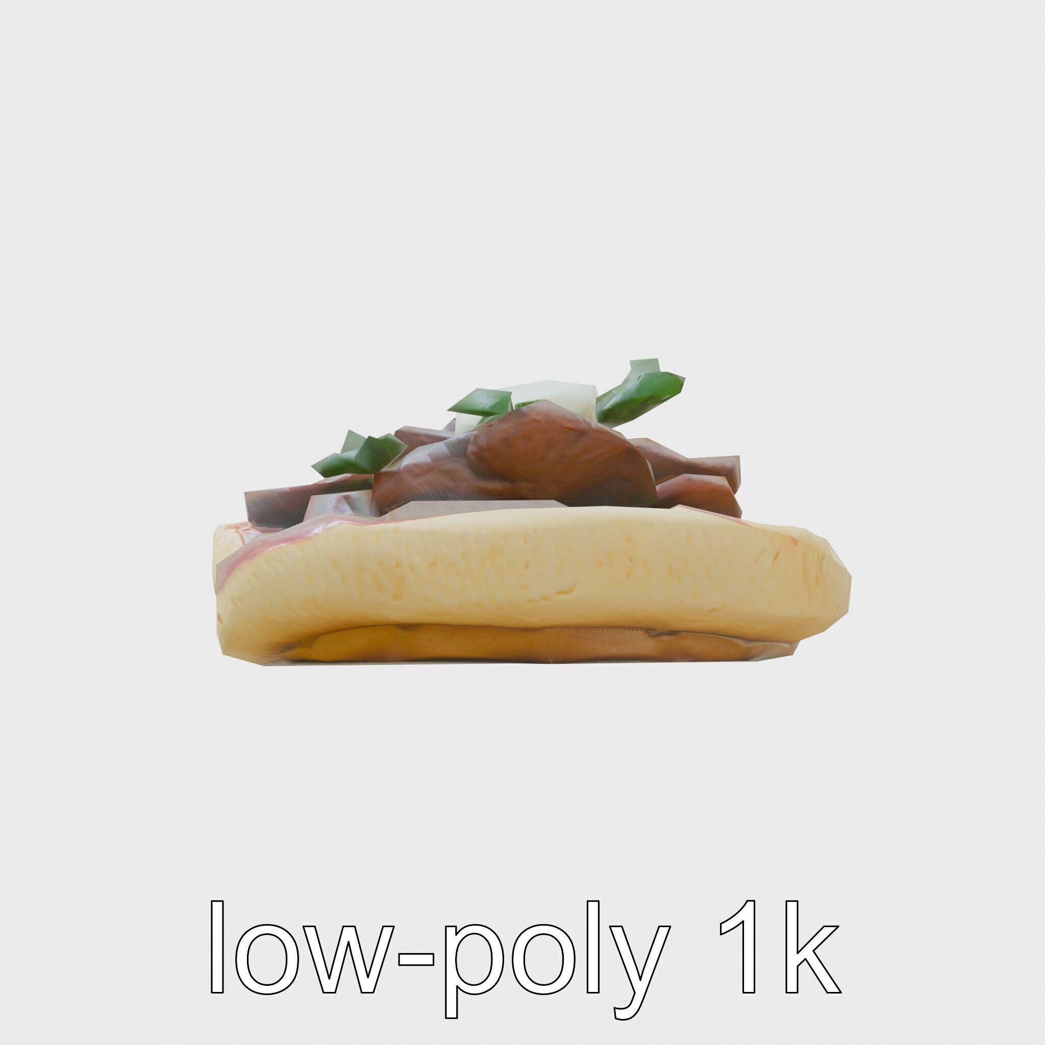 Ottoman-inspired Iskender Kebab 3D Model Low-poly 3D model_7
