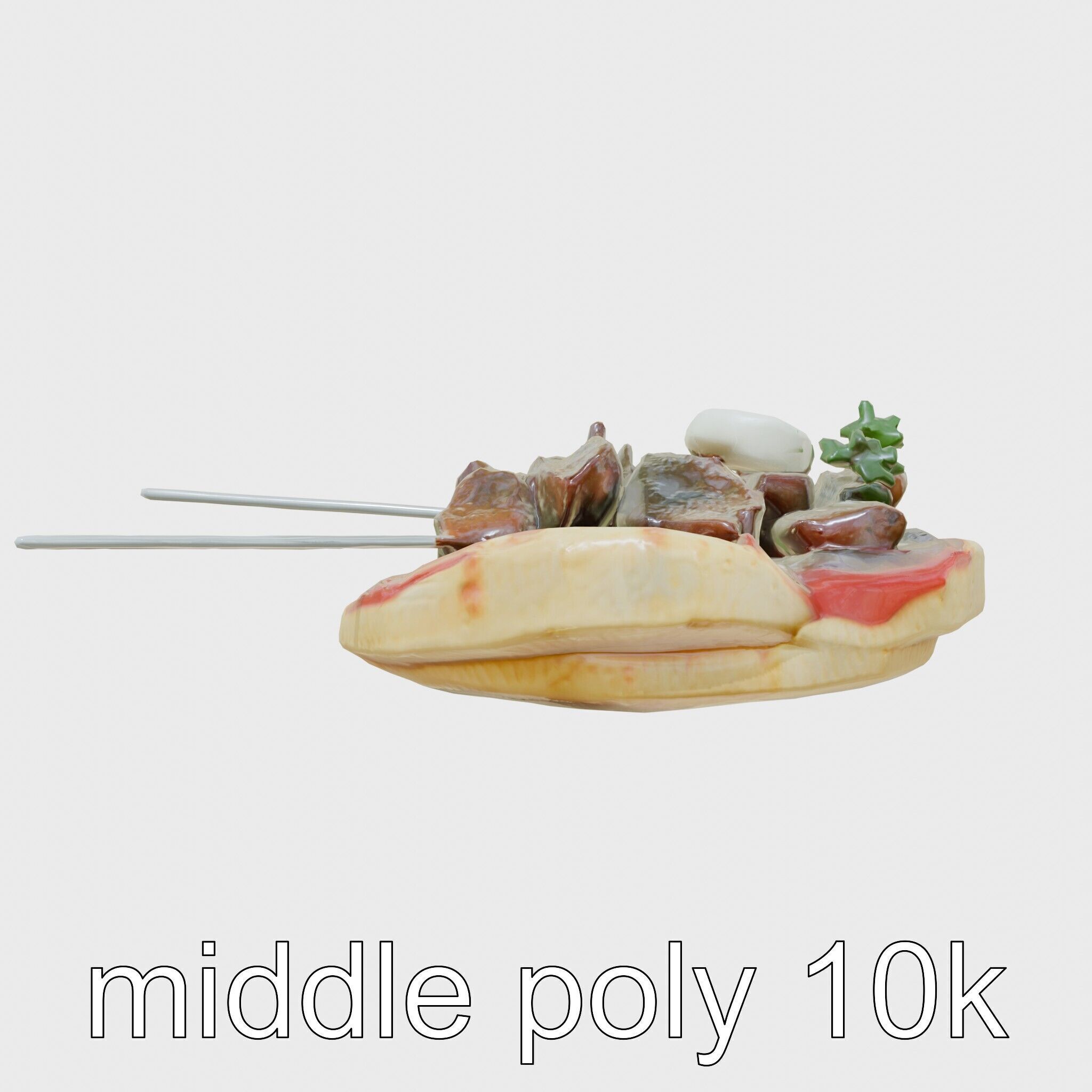 Ottoman-inspired Iskender Kebab 3D Model Low-poly 3D model_28