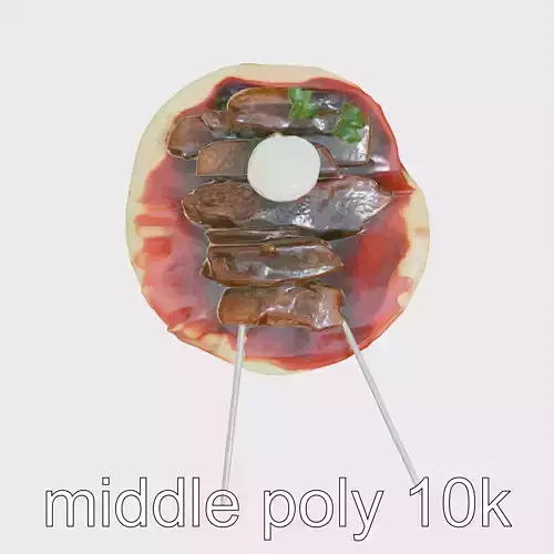 Ottoman-inspired Iskender Kebab 3D Model