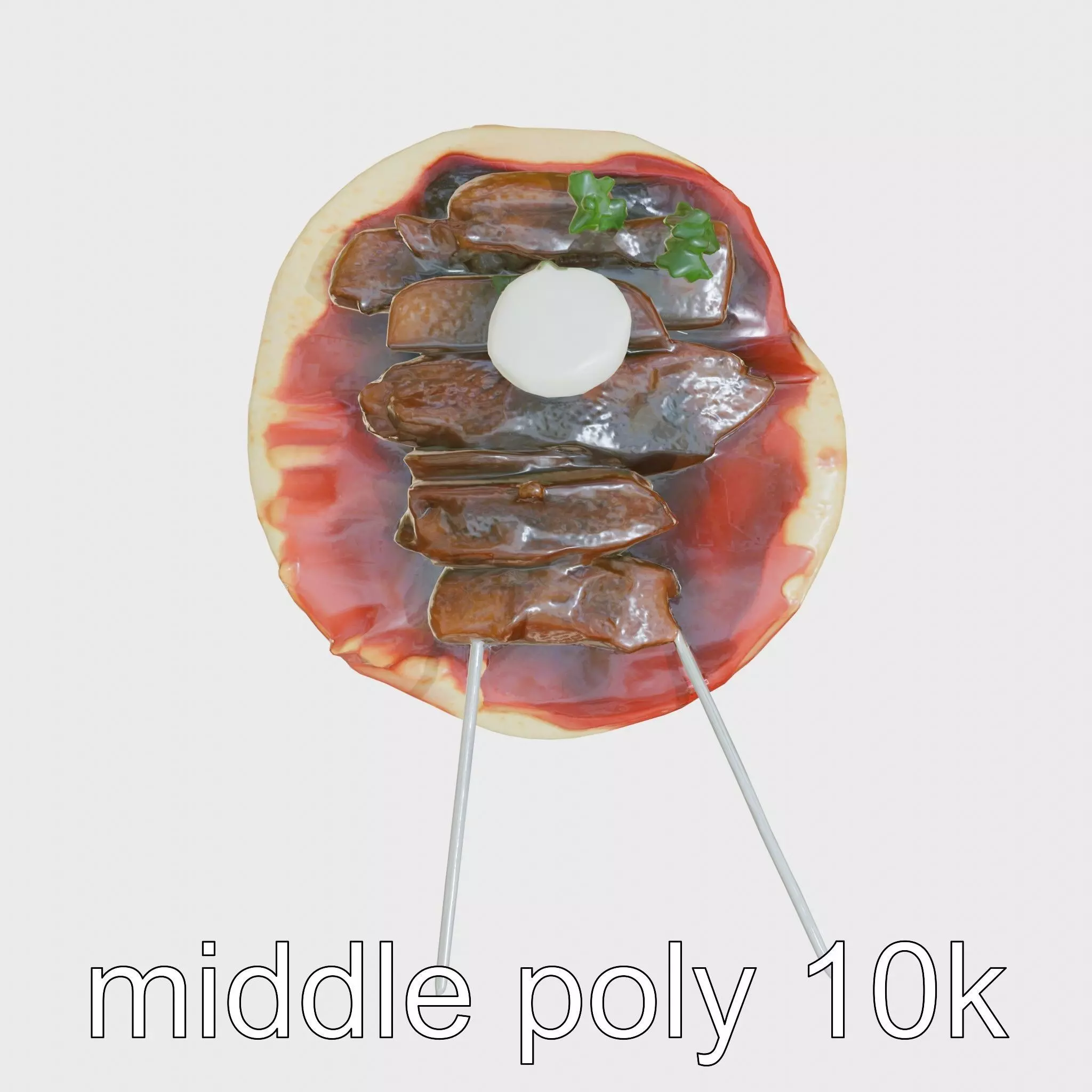 Ottoman-inspired Iskender Kebab 3D Model Low-poly 3D model_0