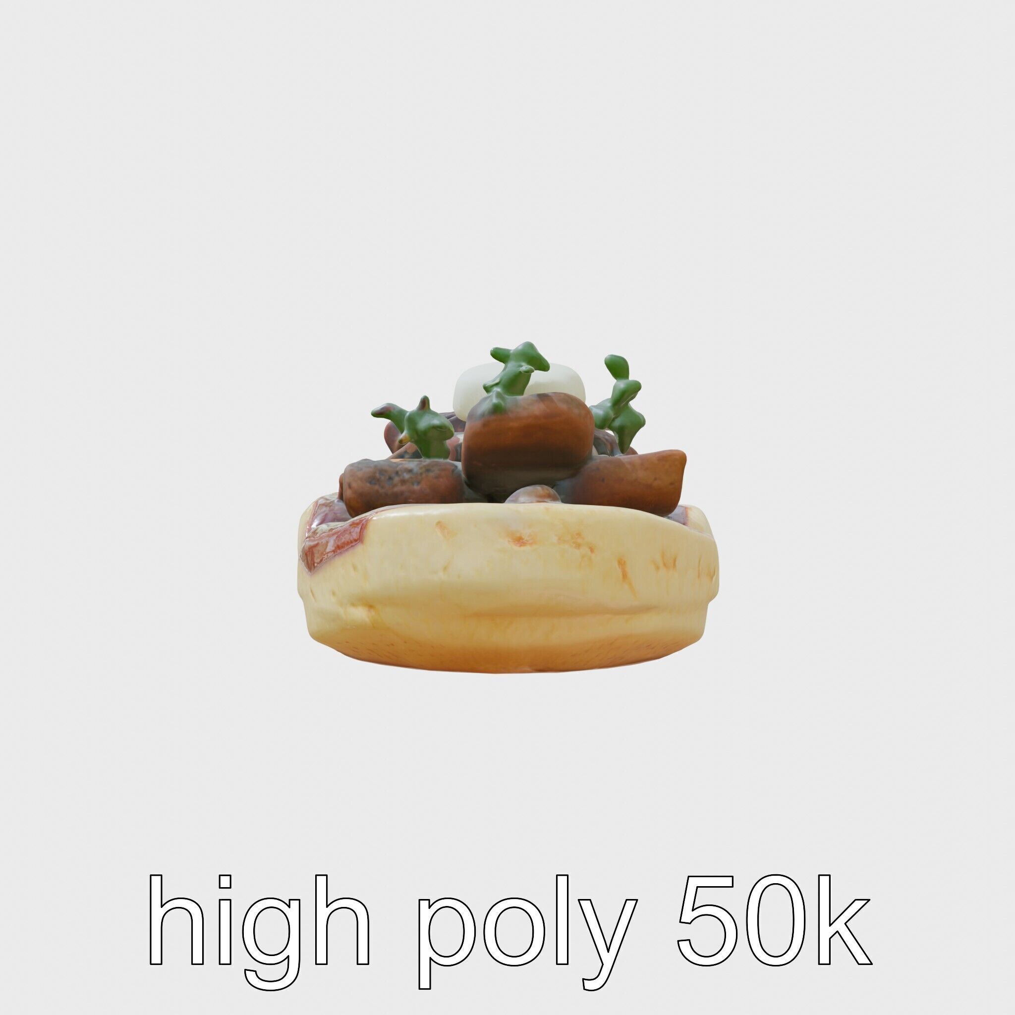 Ottoman-inspired Iskender Kebab 3D Model Low-poly 3D model_5