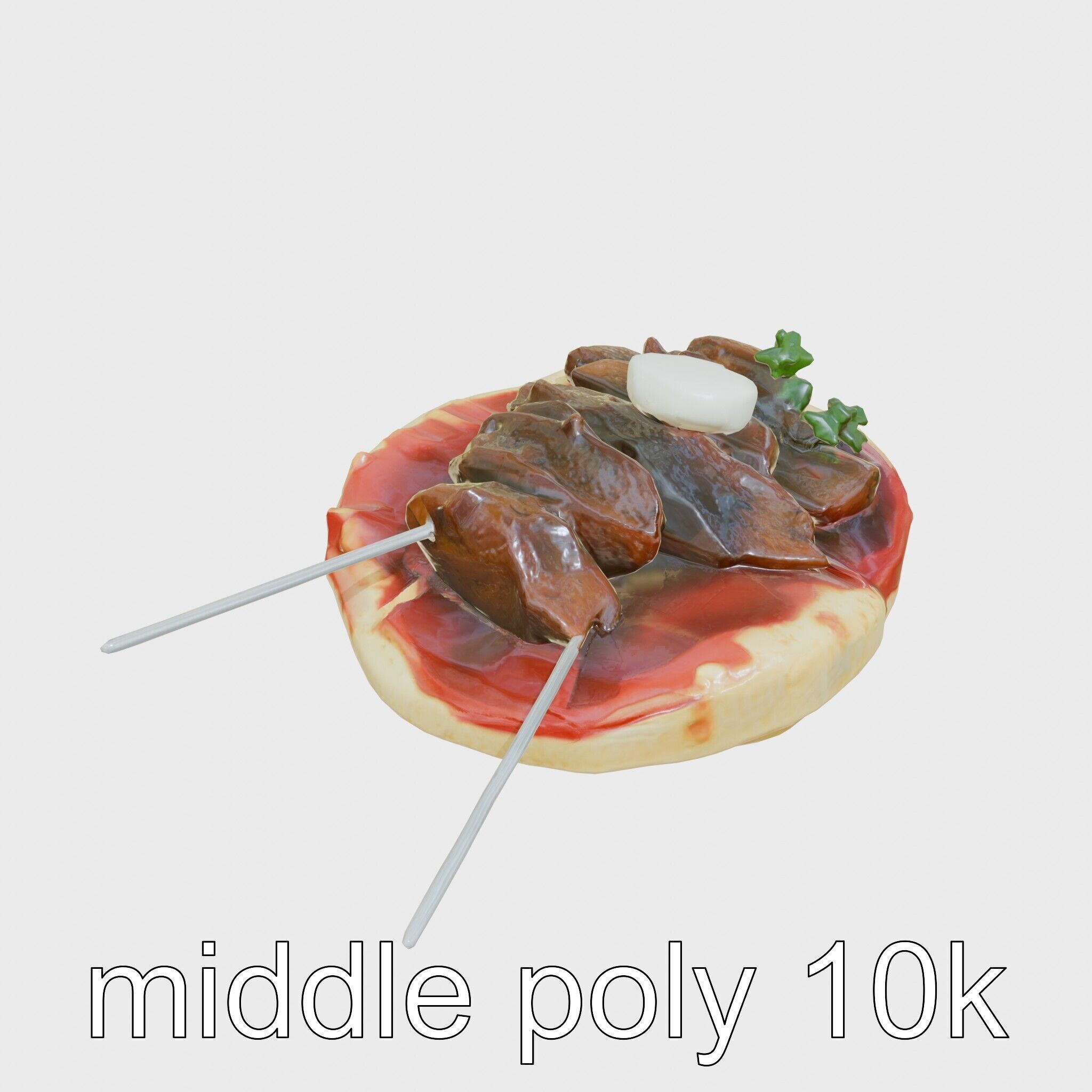 Ottoman-inspired Iskender Kebab 3D Model Low-poly 3D model_22