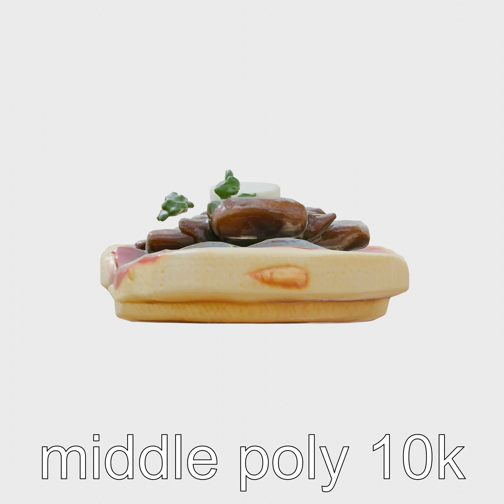 Ottoman-inspired Iskender Kebab 3D Model Low-poly 3D model_12
