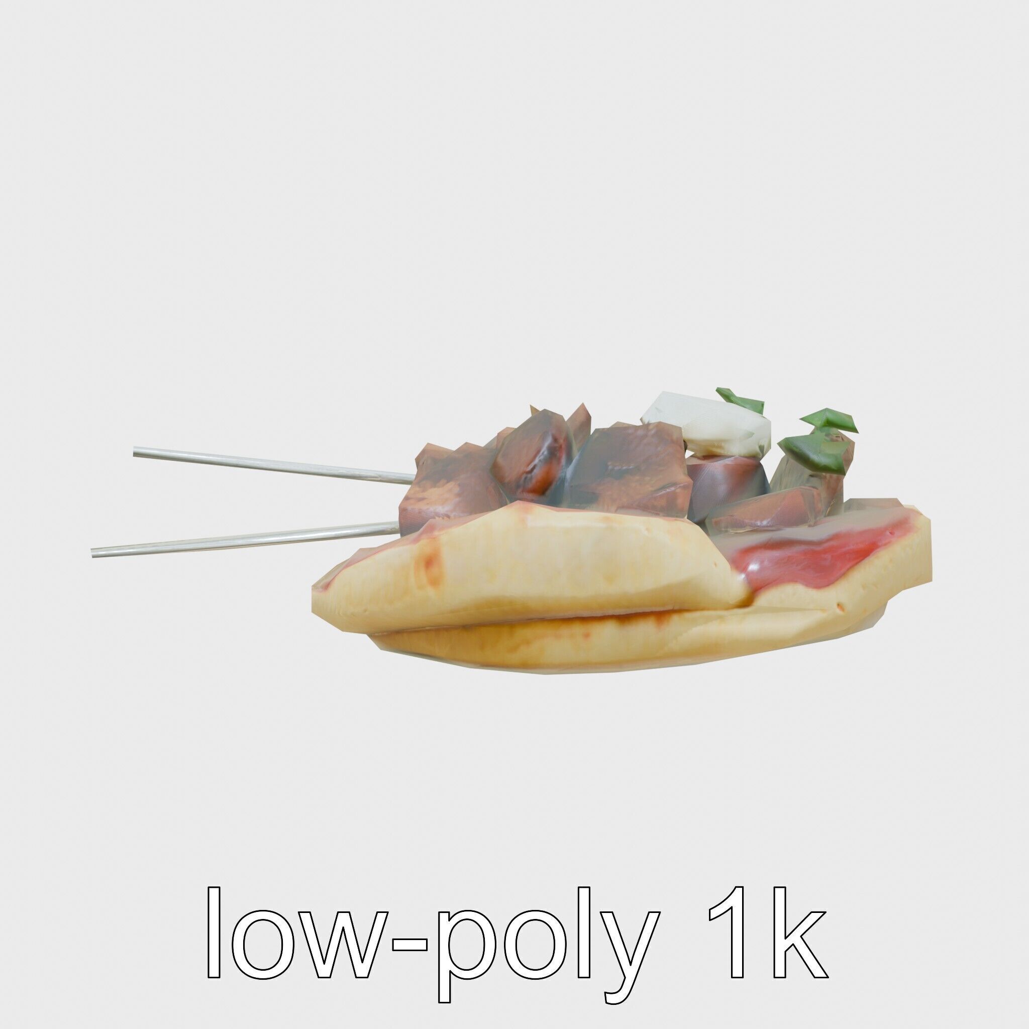 Ottoman-inspired Iskender Kebab 3D Model Low-poly 3D model_20