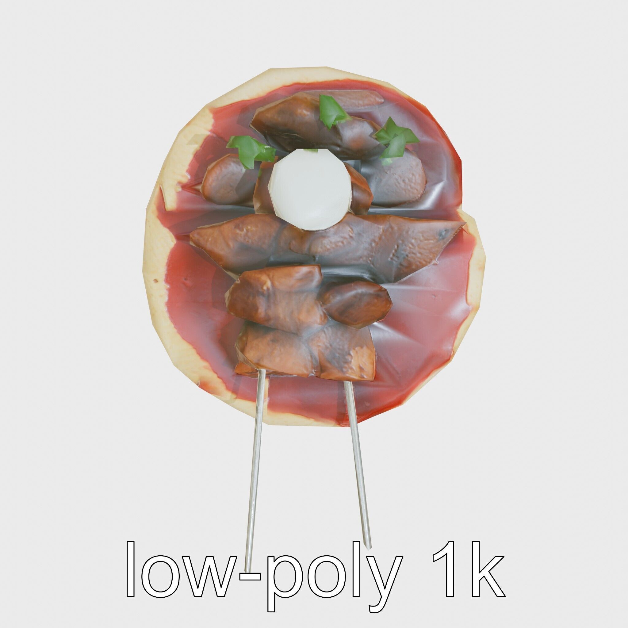 Ottoman-inspired Iskender Kebab 3D Model Low-poly 3D model_27