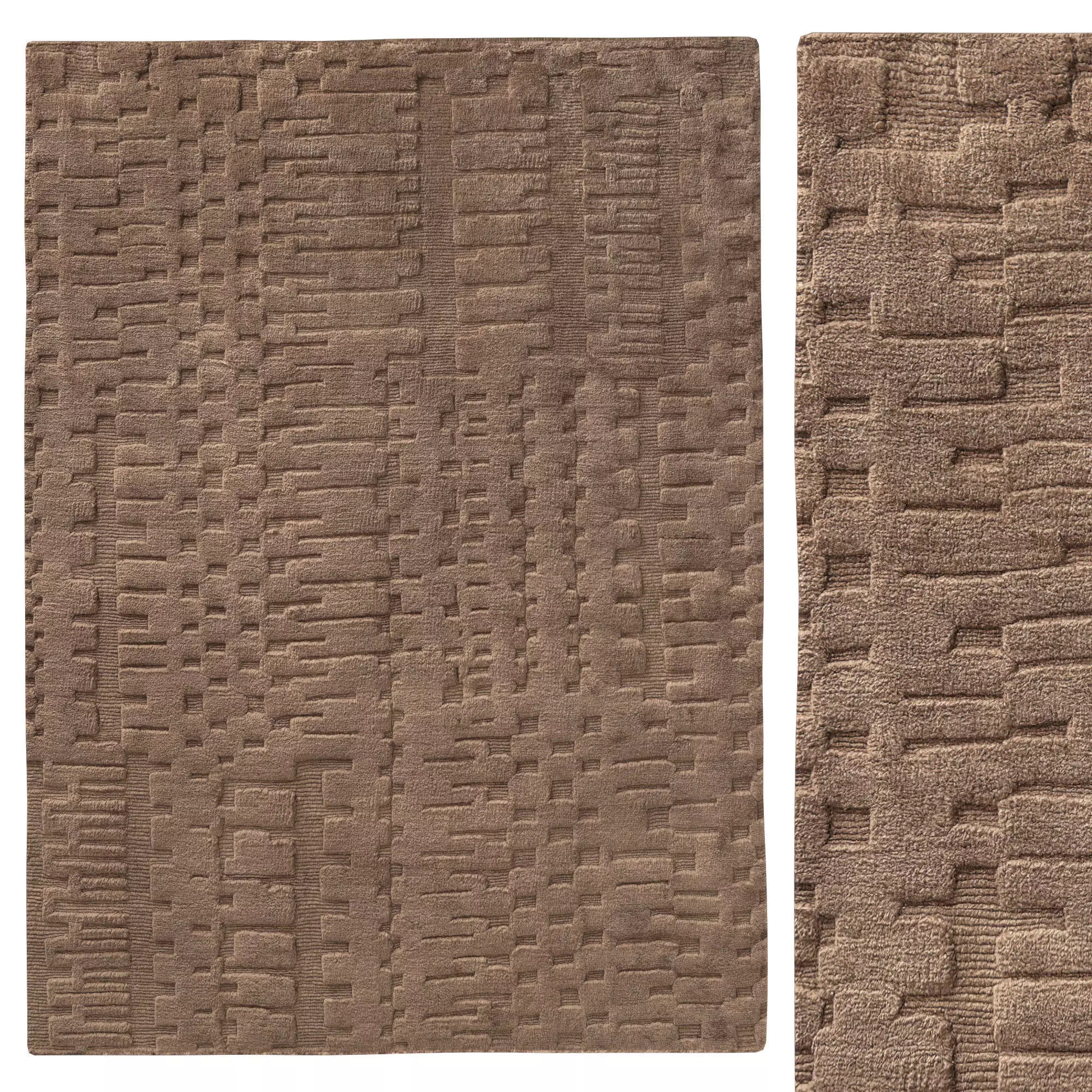 Taru Wool Rug Rug Burnt Caramel 3D model