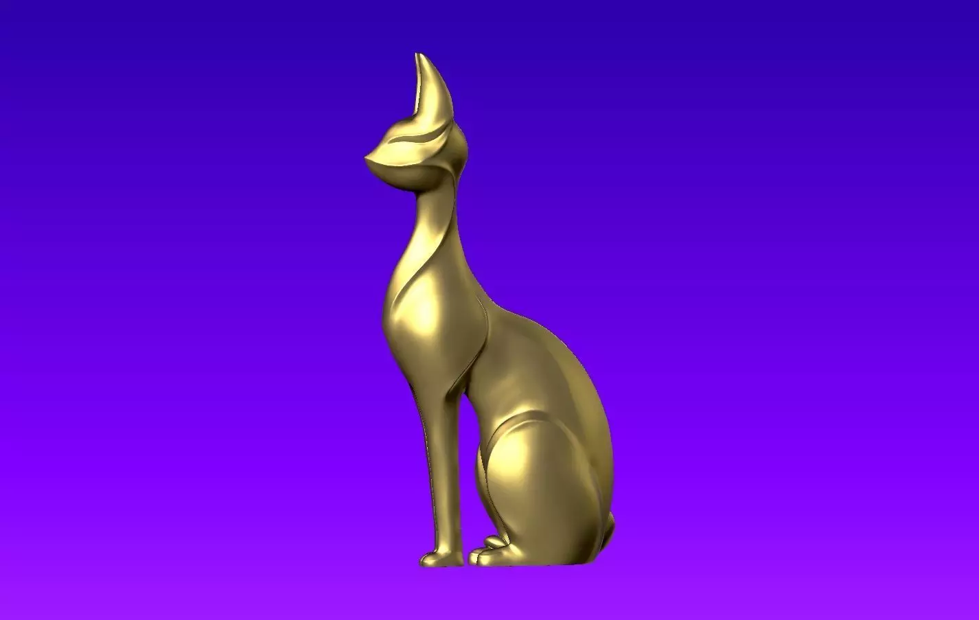 Cute Cat Animal Statue - Living Room Decoration - 3D print 3D print model