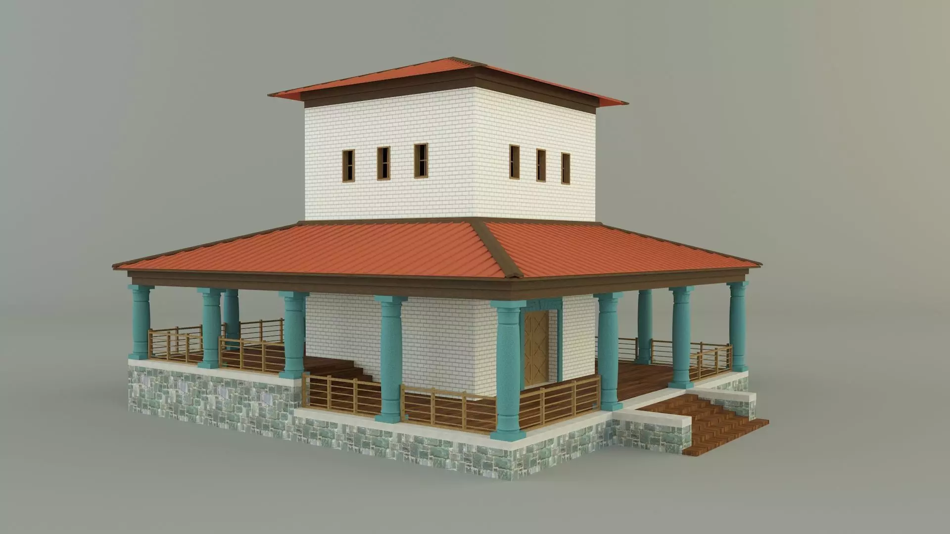 gallo roman temple of mars caturix 3D model