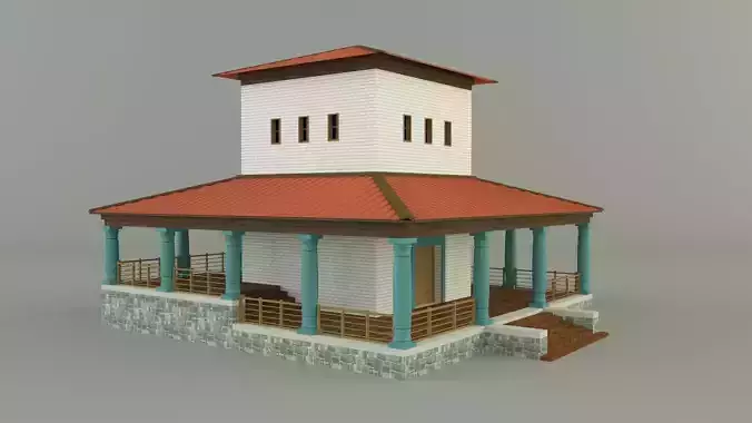 gallo roman temple of mars caturix  3D model