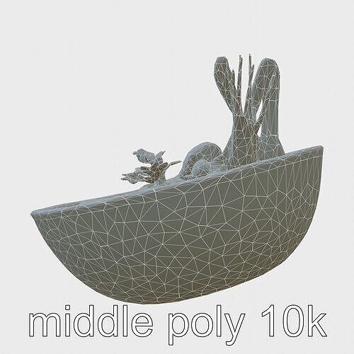 Saffron-Infused Seafood Bouillabaisse Bowl Model Low-poly 3D model 7