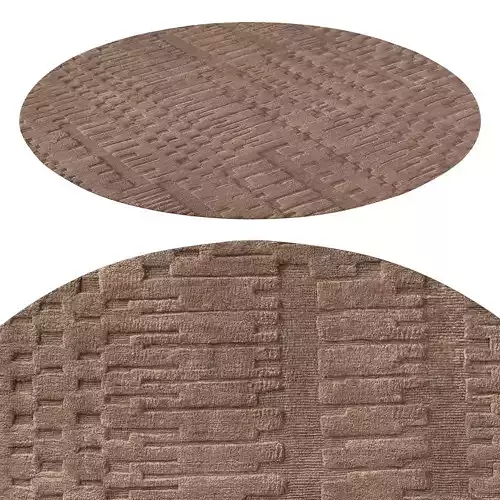 Taru Wool Rug Burnt Caramel round