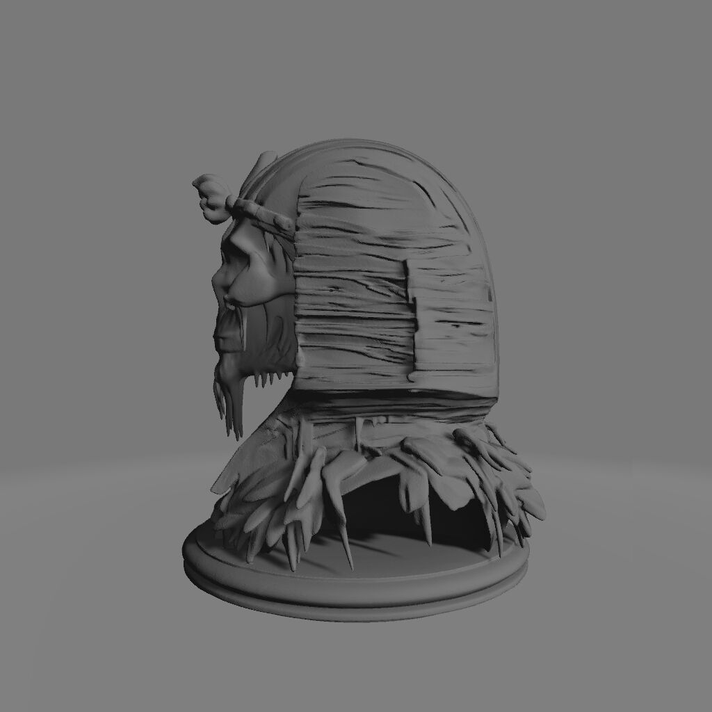 Pharaoh frozen Skull  Ancient Royalty Reimagined 3D print model_4