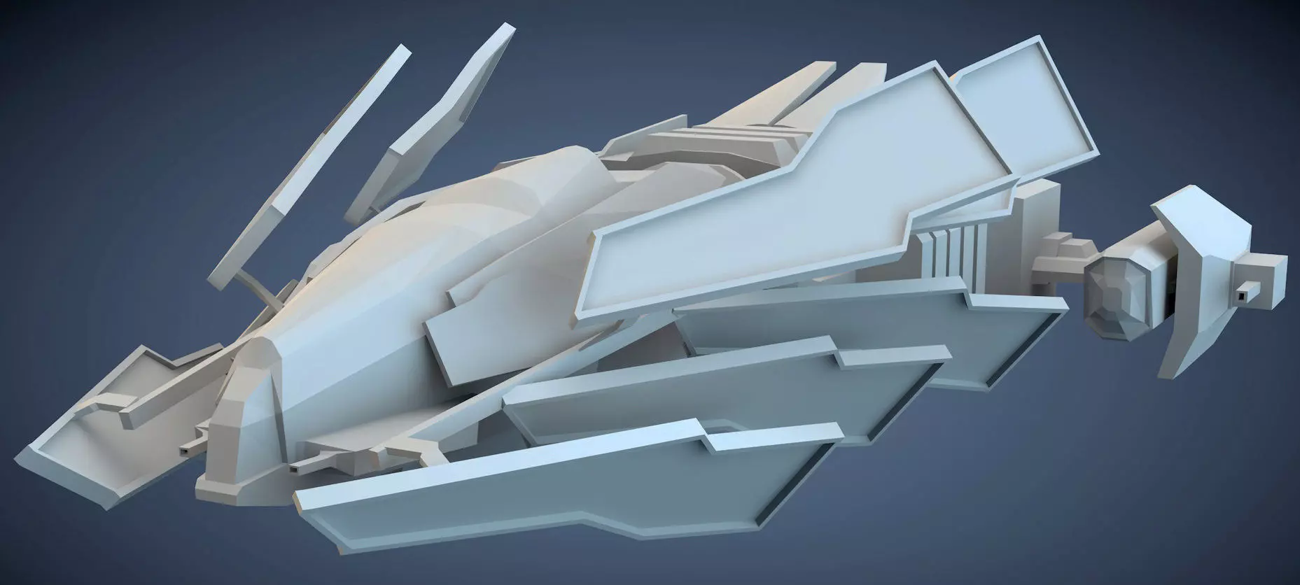 Fighter Spacecraft Free 3D model