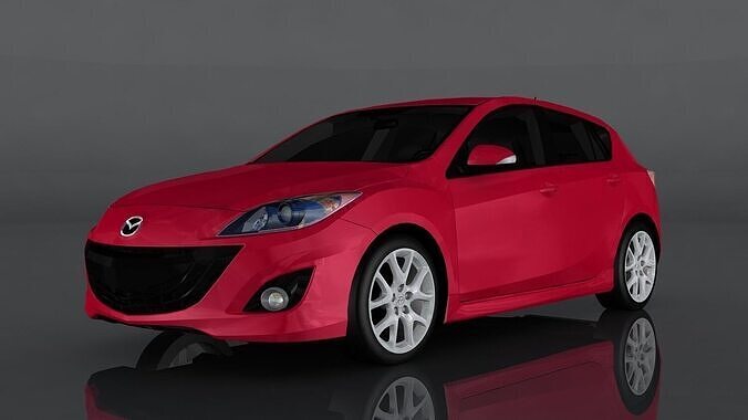 Mazda 3 2010 Low-poly 3D model