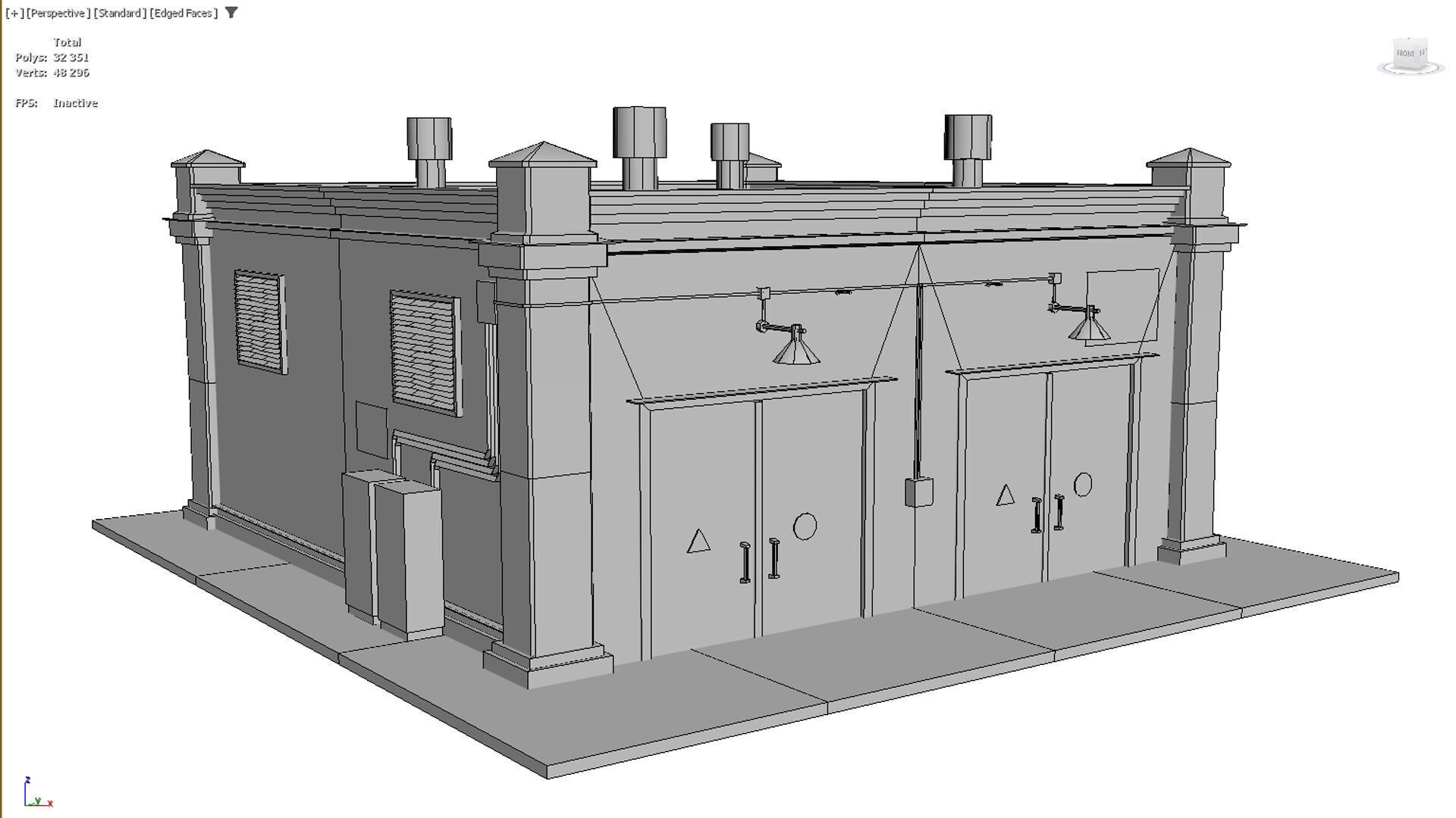 electrical substation Low-poly 3D model_9