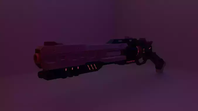 Sci-Fi revolver 3D model