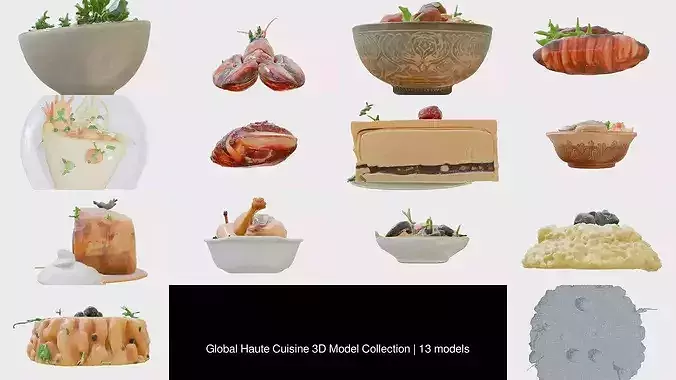 Global Haute Cuisine 3D Model Collection 3D Model Pack 2