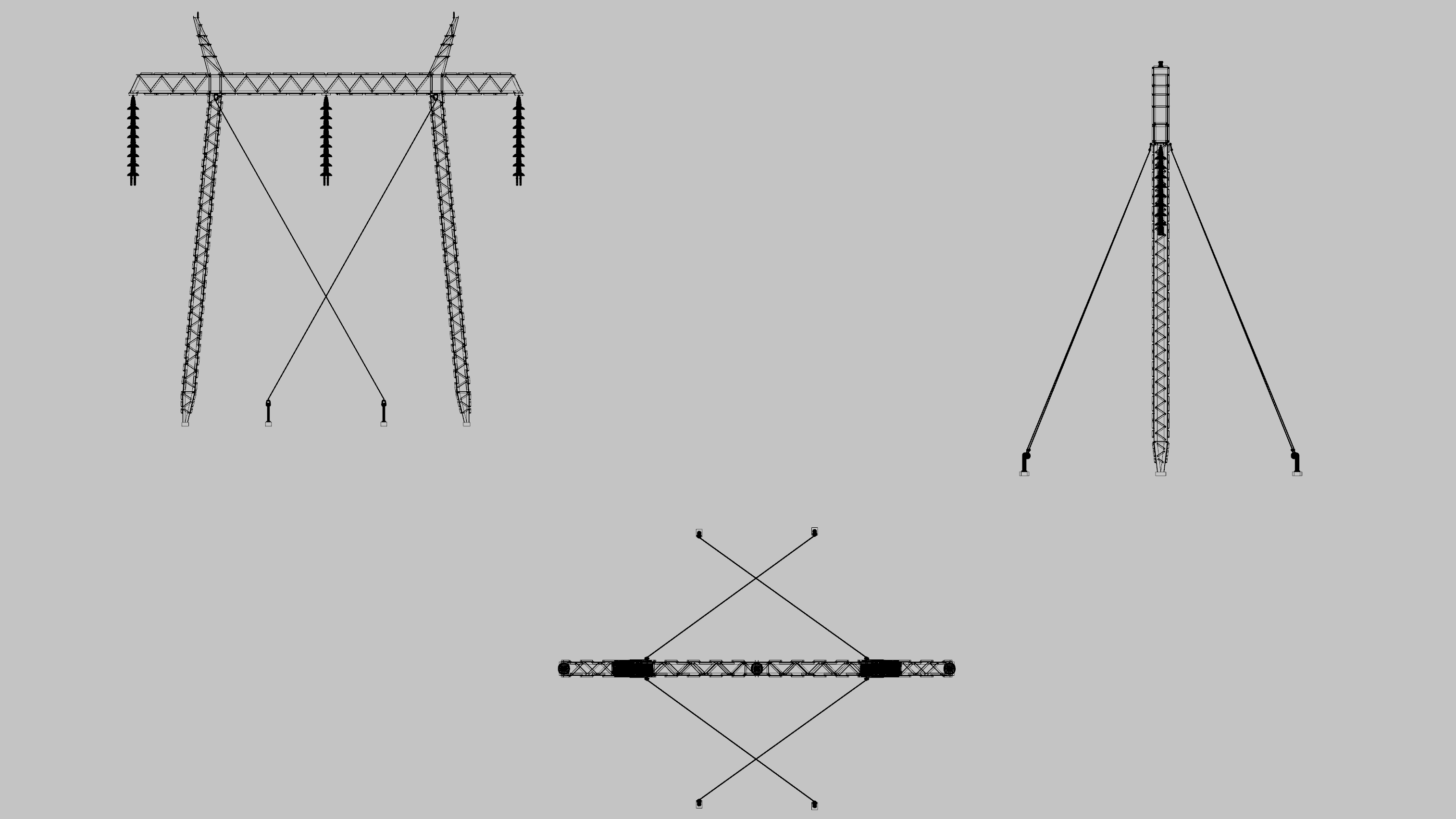 Electricity Pylon Free low-poly 3D model_2