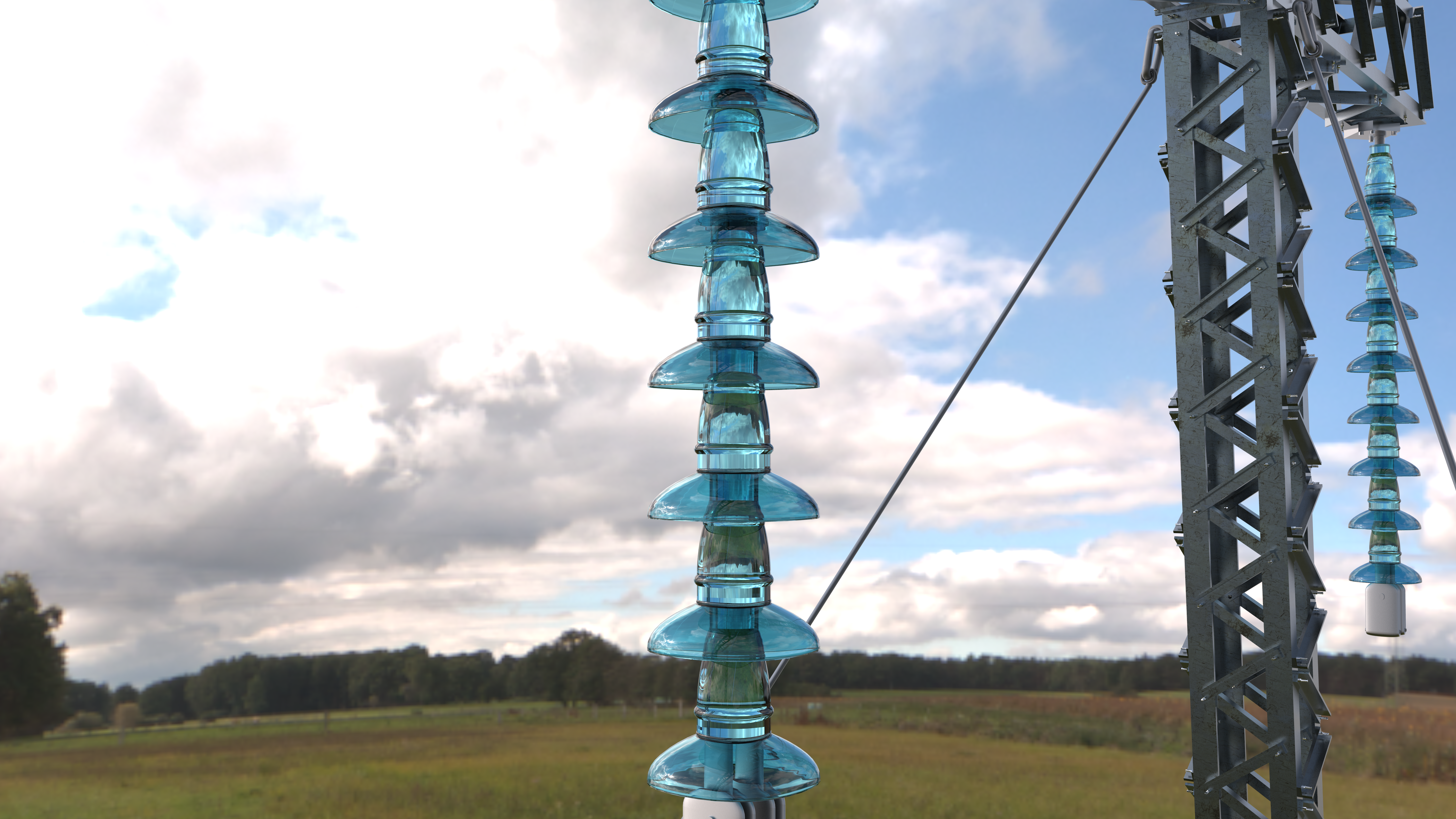 Electricity Pylon Free low-poly 3D model_4