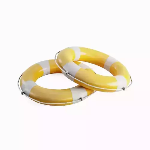Lifebuoy 03  Low-poly 3D model