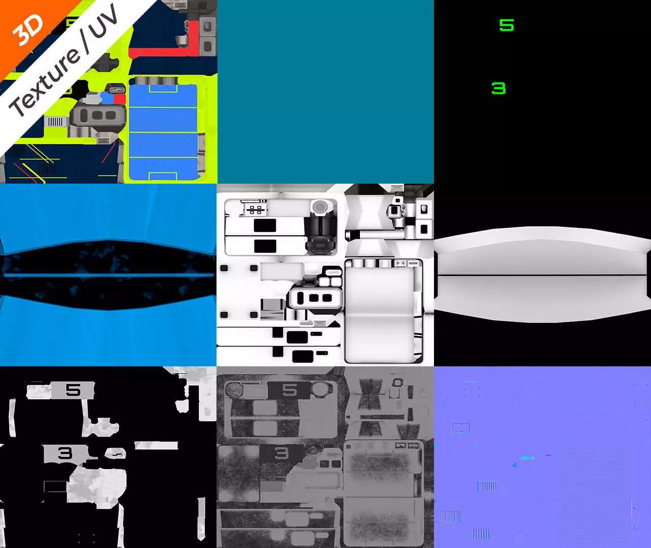 Air Hockey Table Low-poly 3D model_14