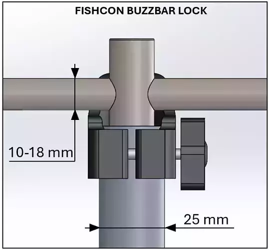 Buzz-bar lock for Fishcon PODs 3D print model