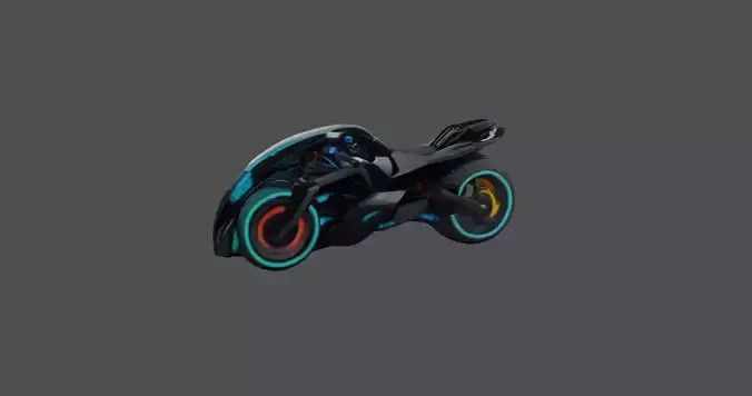 Futuristic Self-Driving Motorcycle  