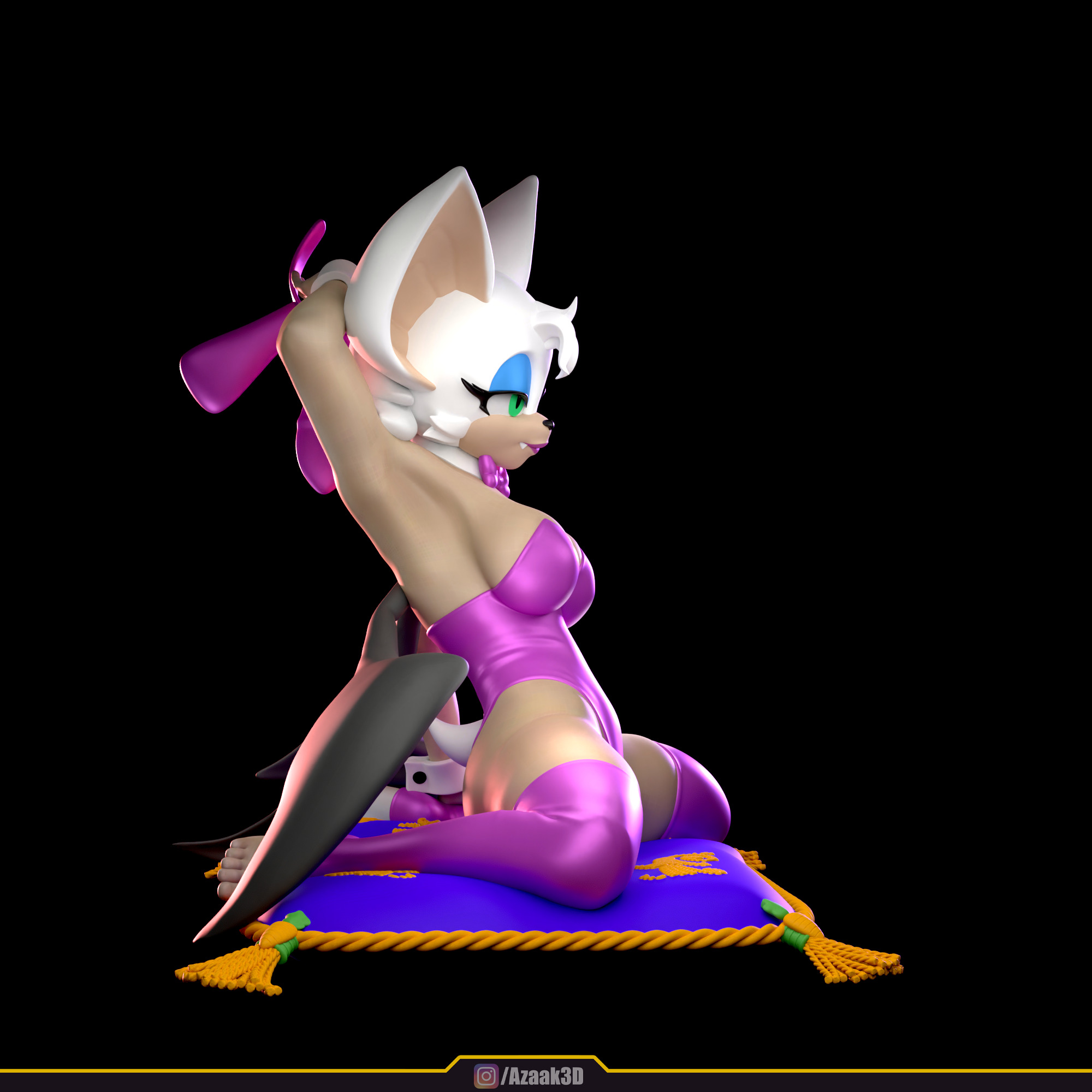 Rouge The Bat - Bunnysuit Collection With NSFW variant 3D print model_21