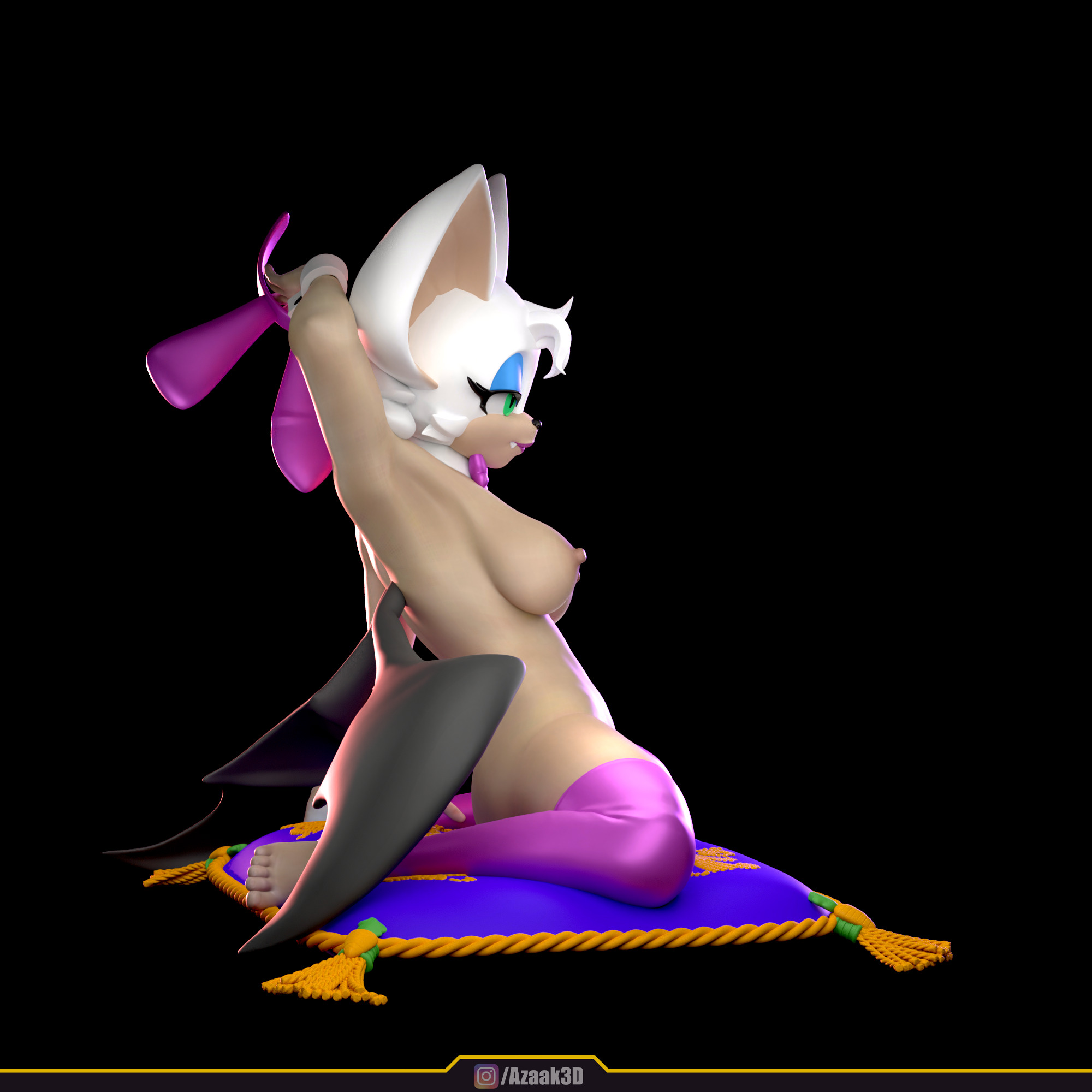 Rouge The Bat - Bunnysuit Collection With NSFW variant 3D print model_61