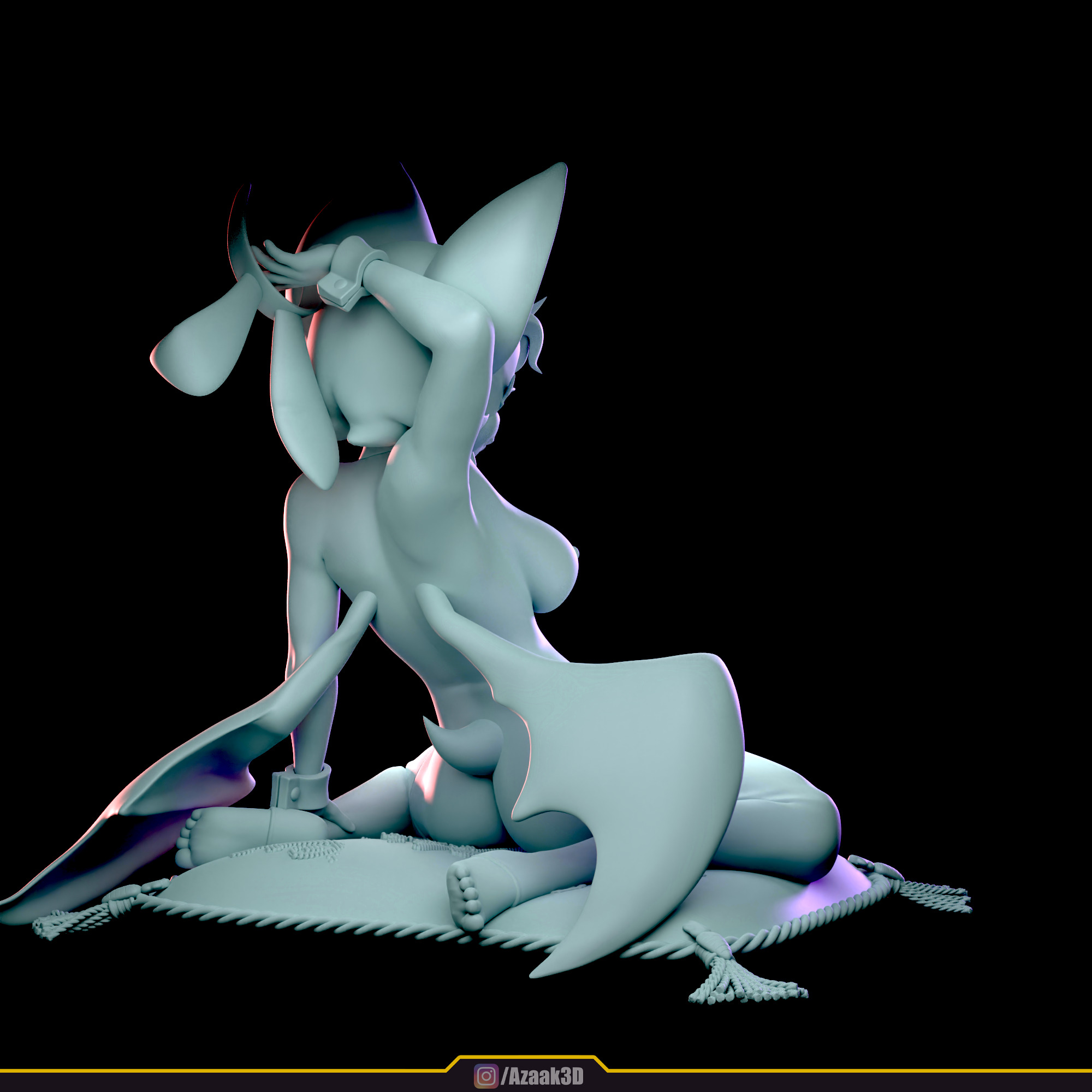 Rouge The Bat - Bunnysuit Collection With NSFW variant 3D print model_46