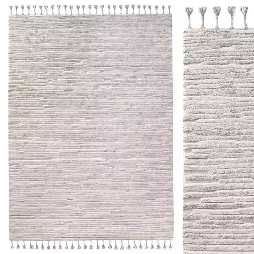 Kenza Wool Rug Ivory 3D model