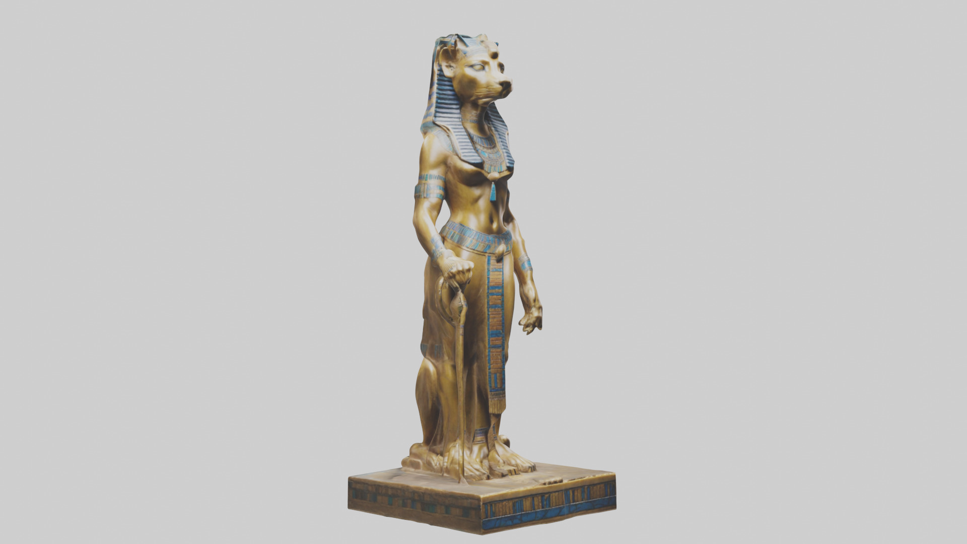 Sekhmet statue model 3D model_7