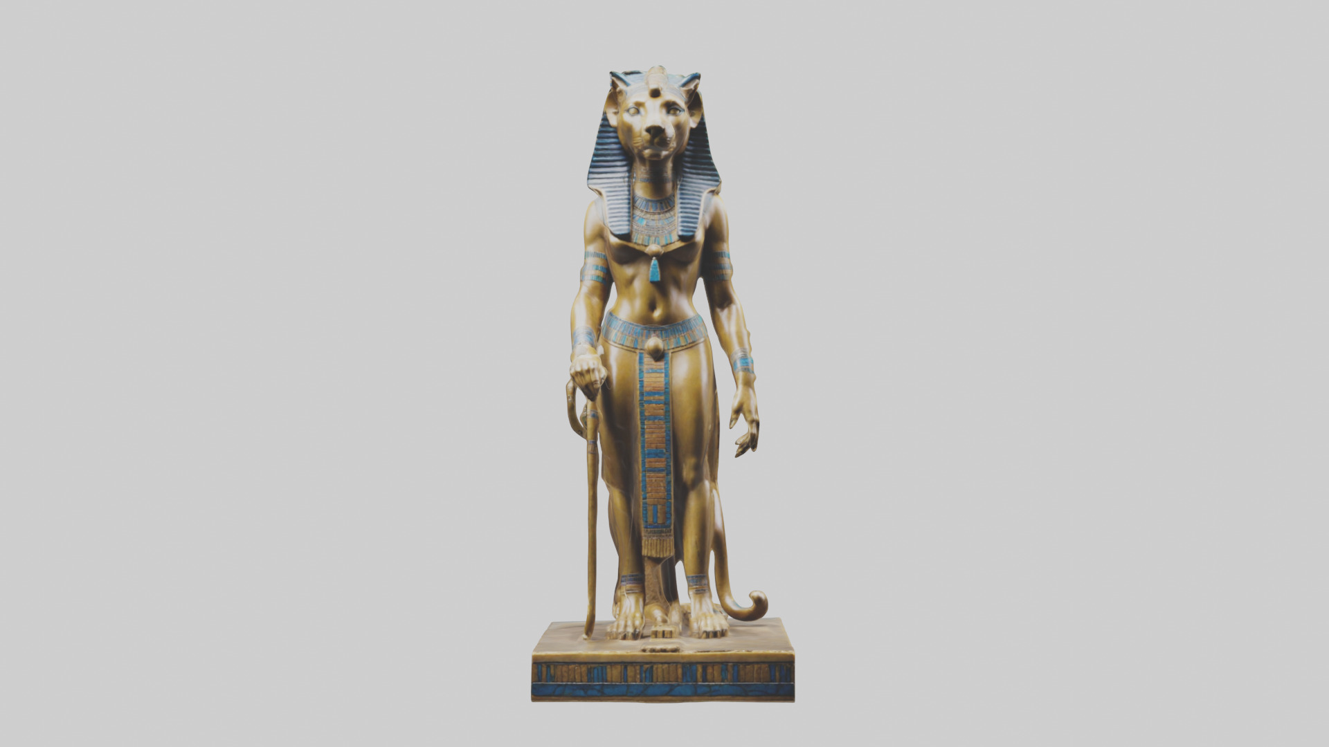 Sekhmet statue model 3D model_9