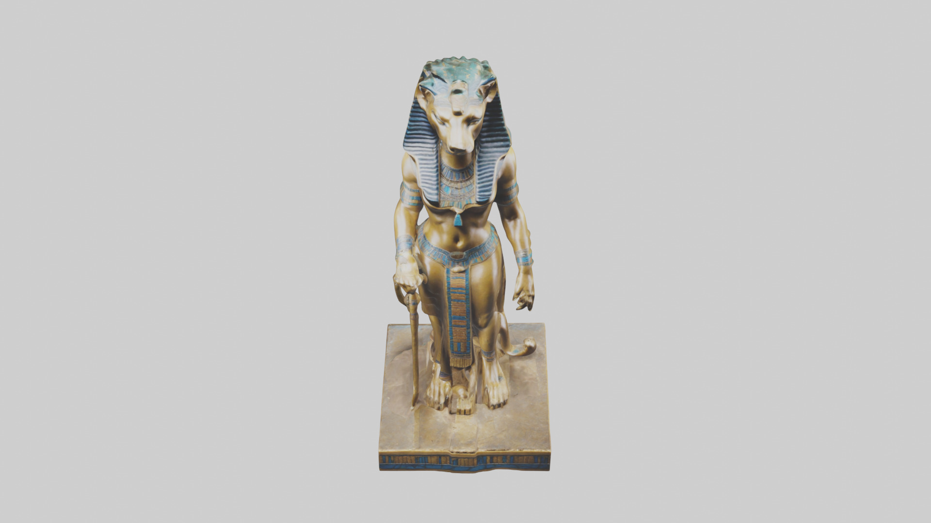 Sekhmet statue model 3D model_16
