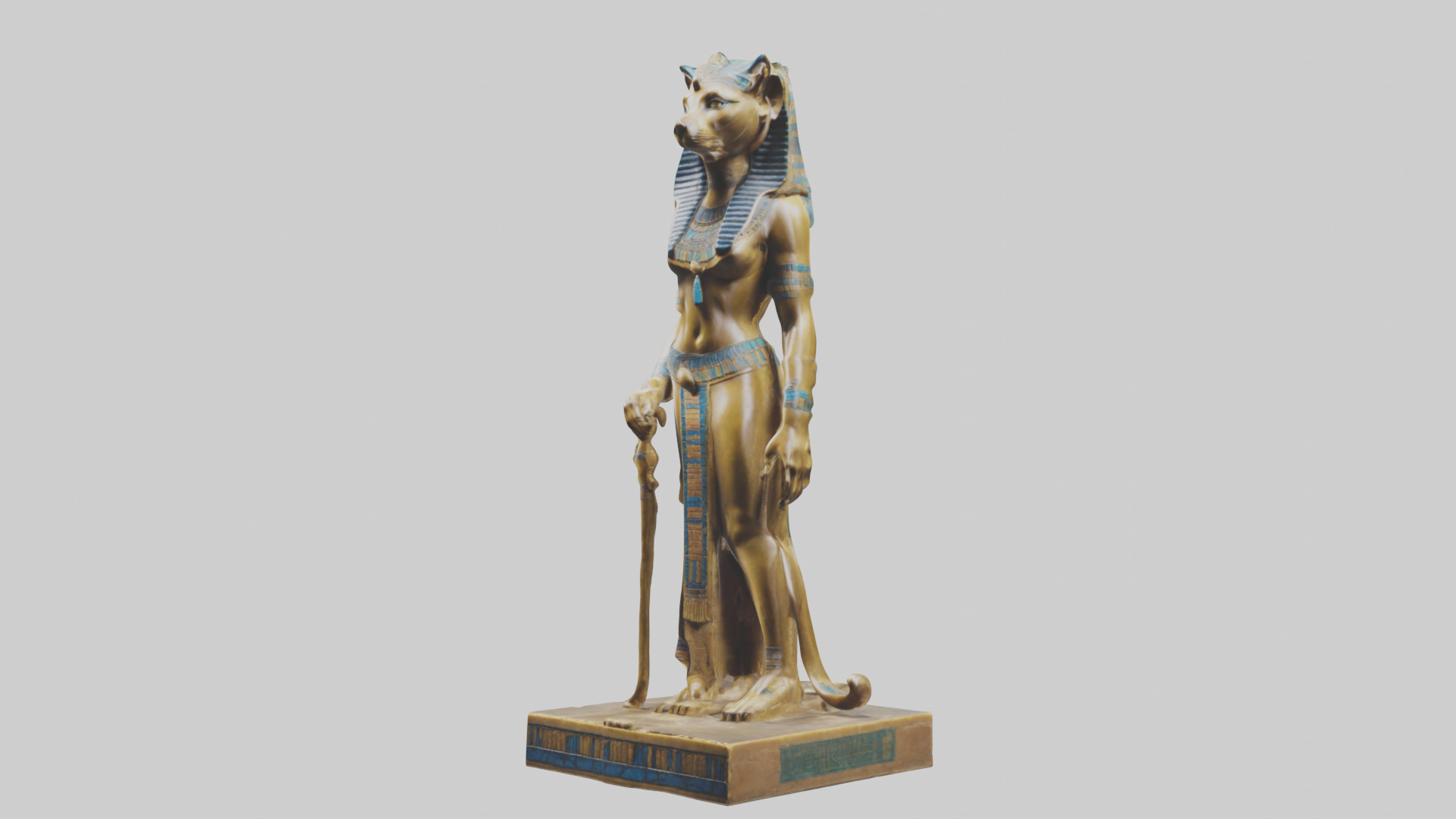 Sekhmet statue model 3D model_10