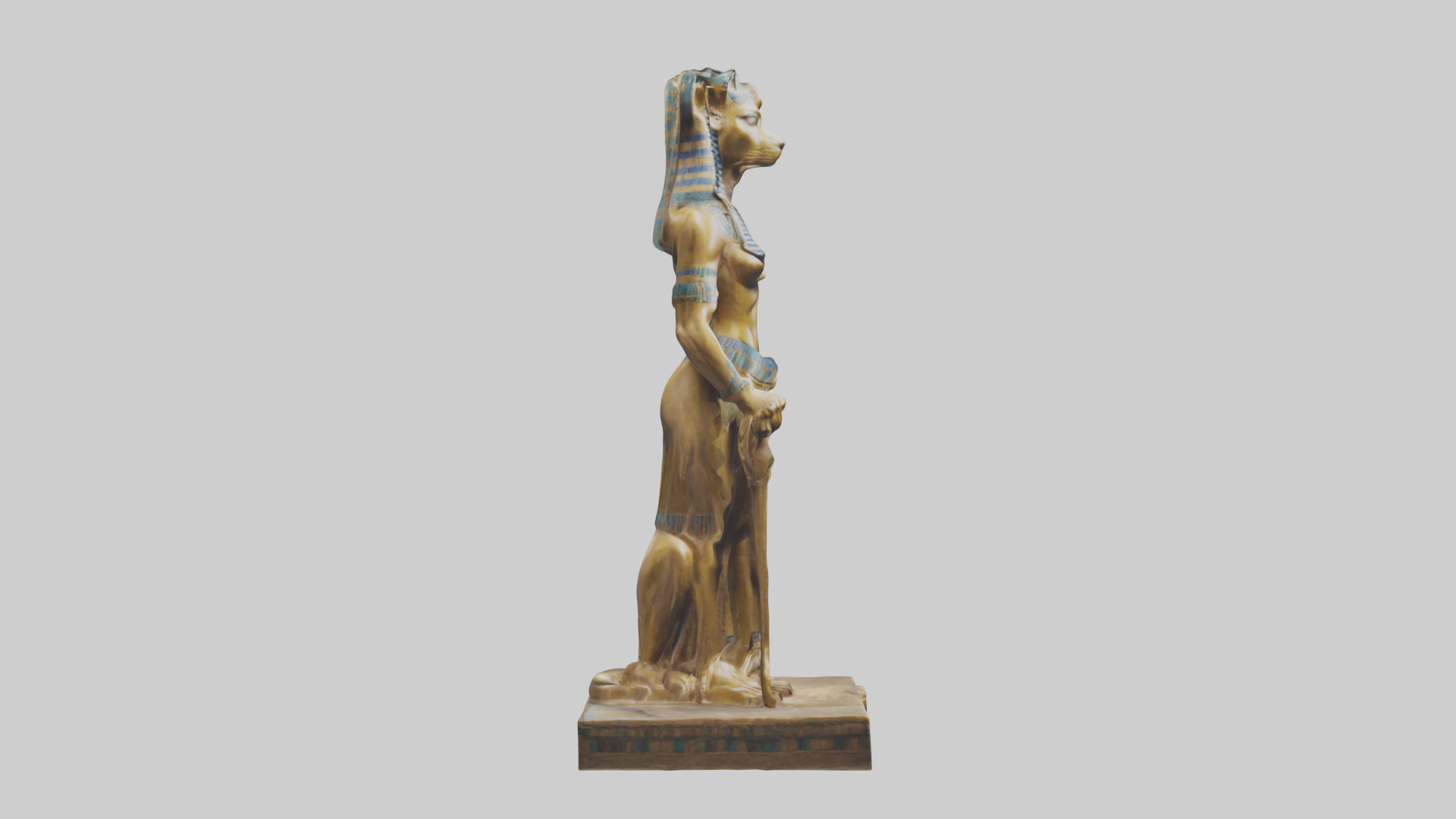 Sekhmet statue model 3D model_13