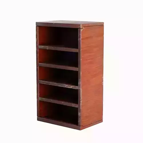 Old Wooden Bookshelf 02