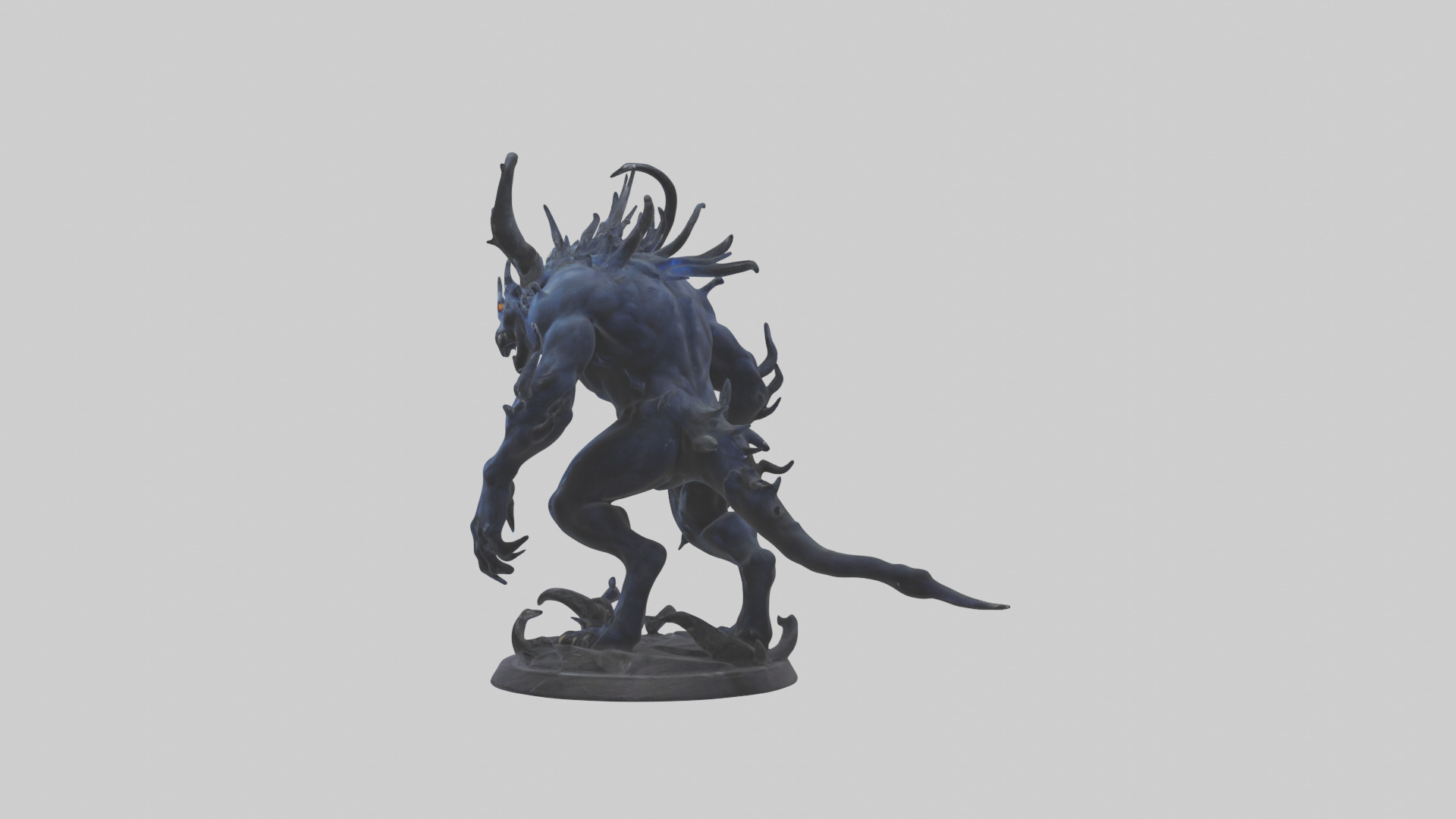 Shadow Beast statue model 3D model_3