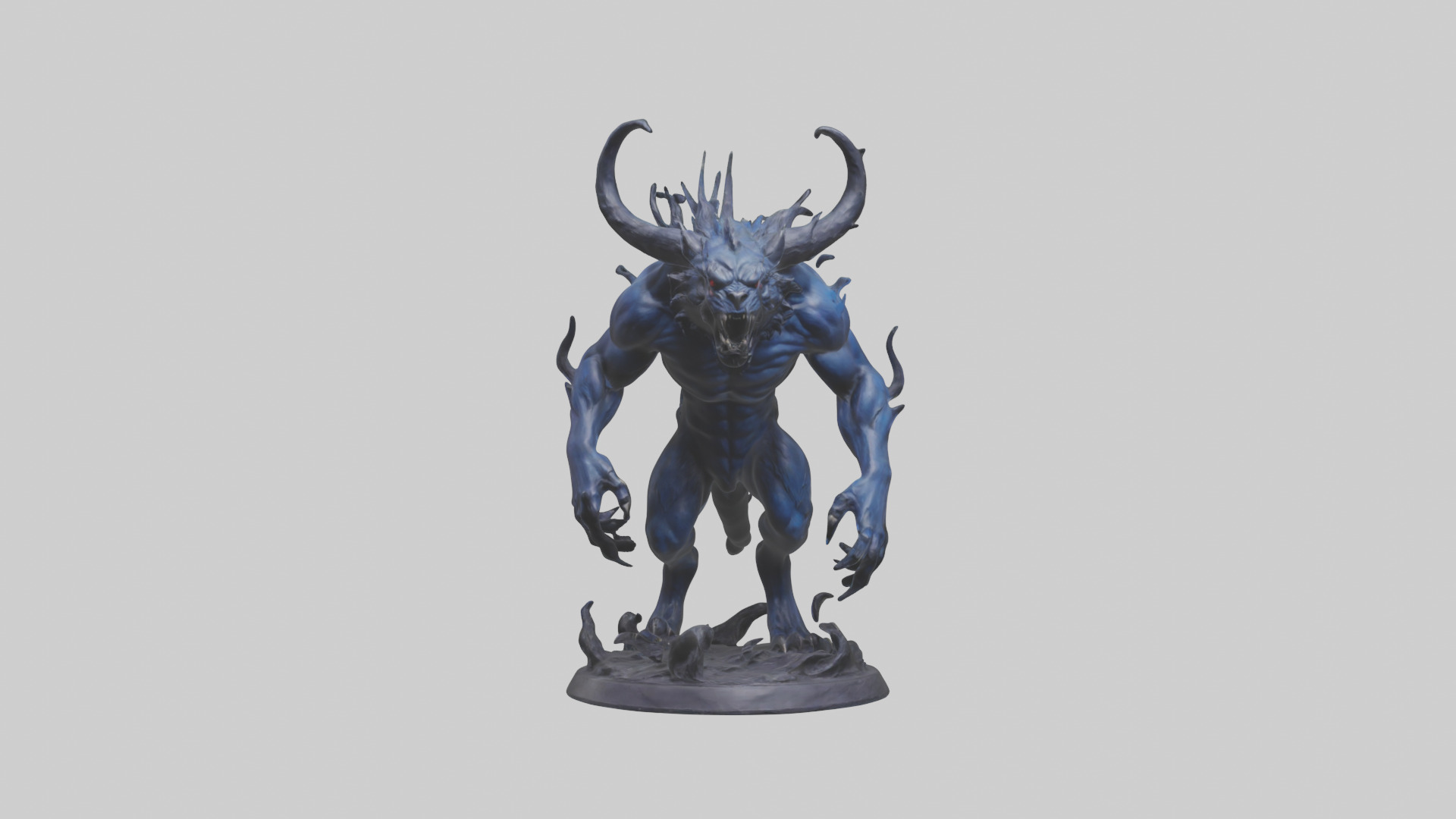 Shadow Beast statue model 3D model_1