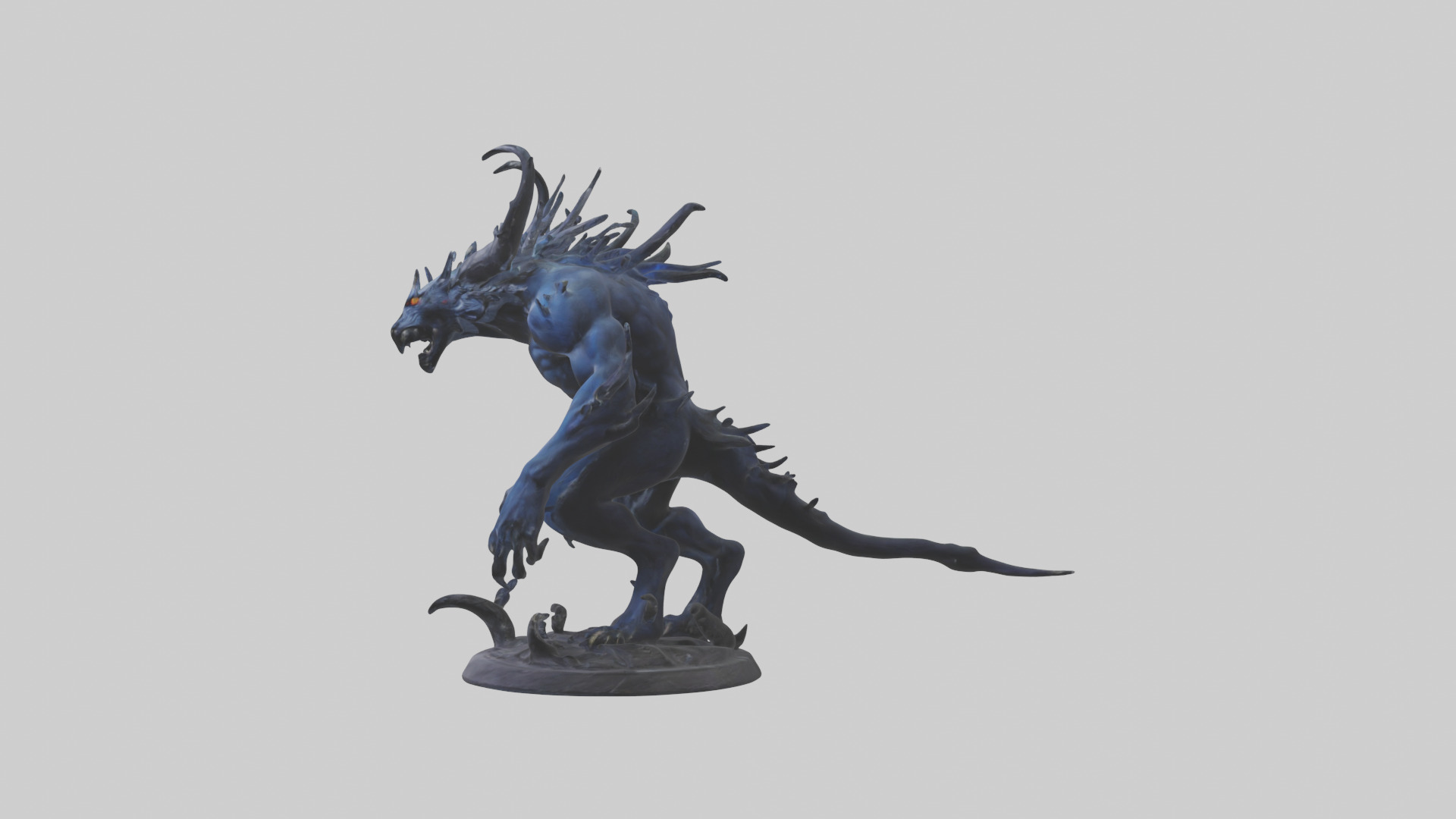 Shadow Beast statue model 3D model_12