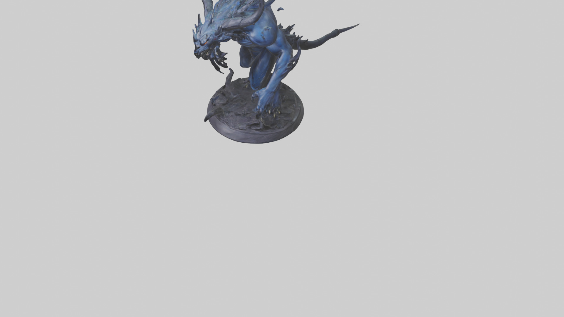 Shadow Beast statue model 3D model_7