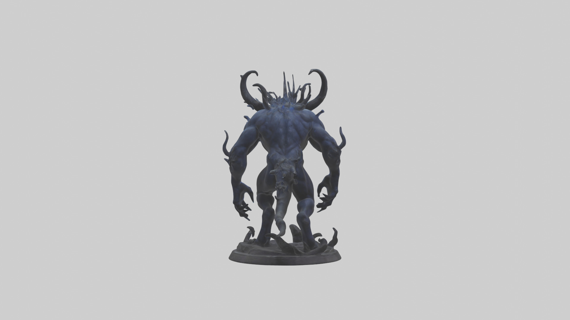 Shadow Beast statue model 3D model_2