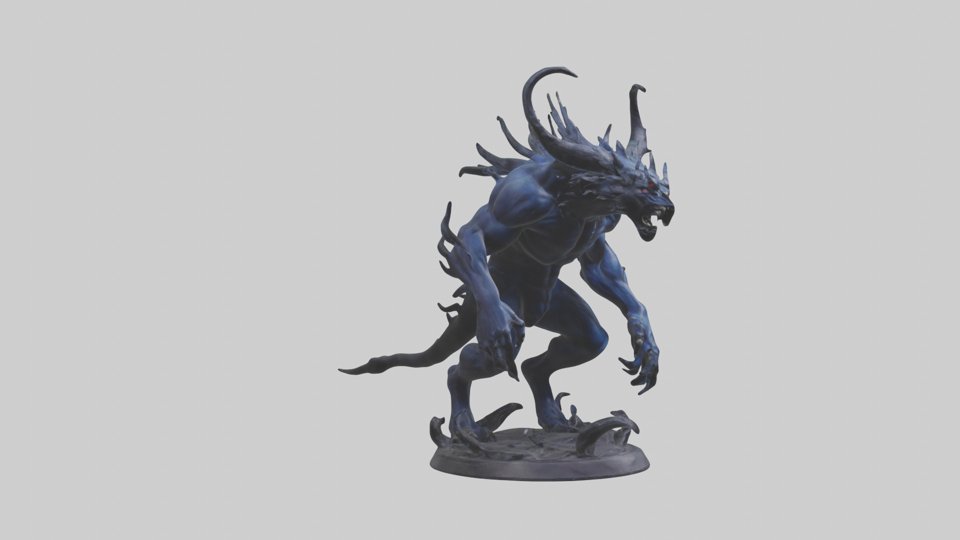 Shadow Beast statue model 3D model_11
