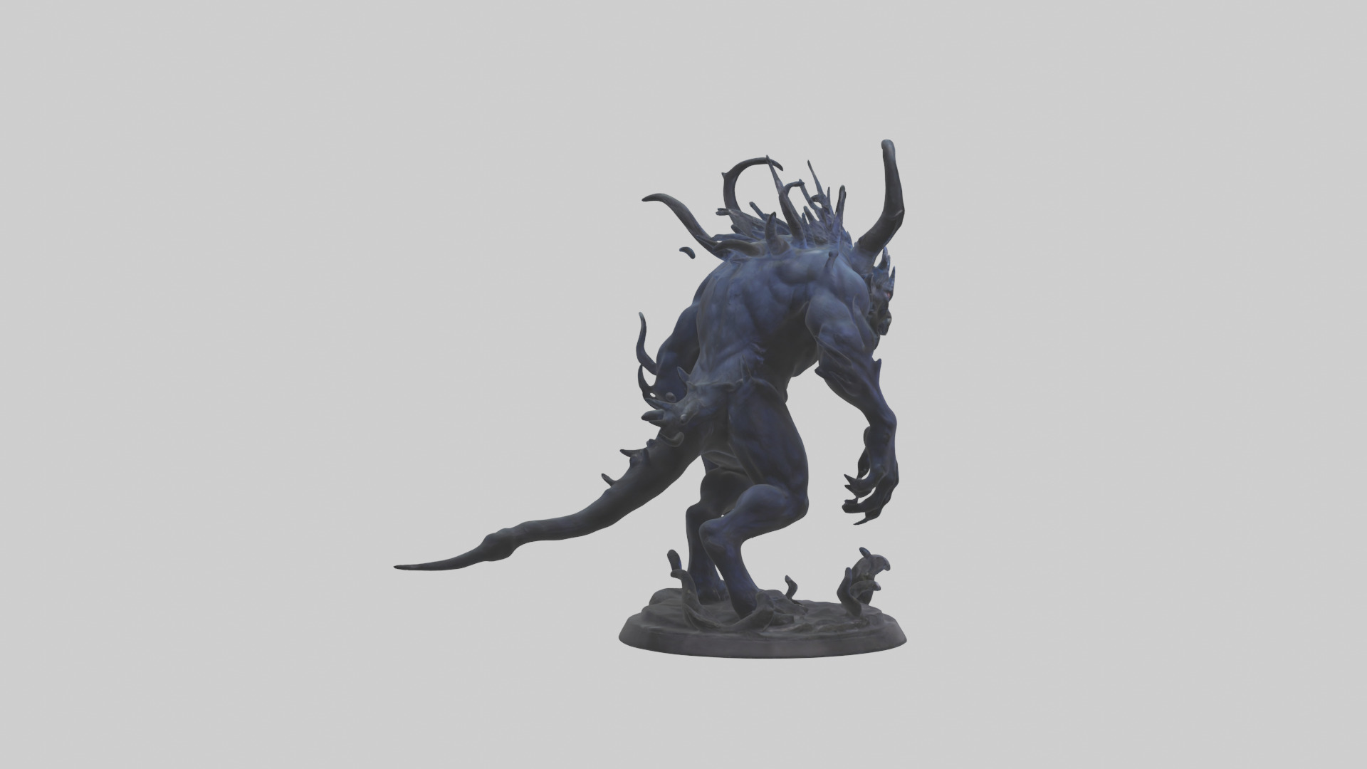 Shadow Beast statue model 3D model_4